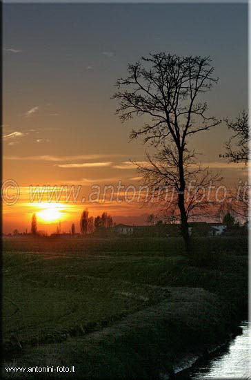 Tramonto a Trecate